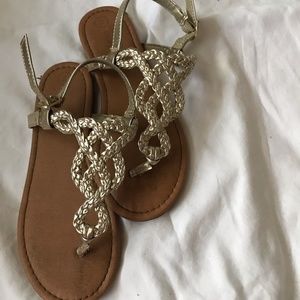 girls gold sandals